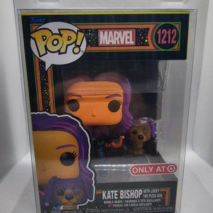 Marvel Kate Bishop with Lucky The Pizza Dog Black Light Target Exclusive Pop